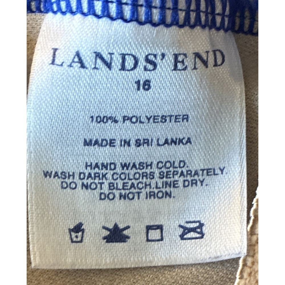 Lands' End Women's Built-In Bra One Piece Swimsuit Blue Size 16 - Picture 8 of 11